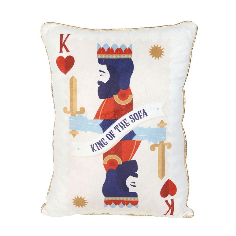Something Different - King of the Sofa Playing Card Zierkissen - Mehrfarben